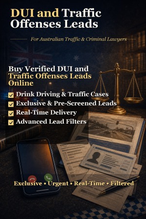 dui and traffic offenses leads for australian lawyers