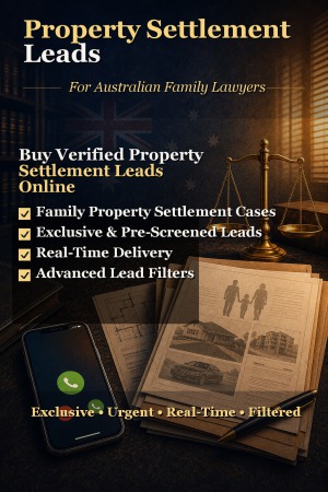 property settlement leads for australian lawyers