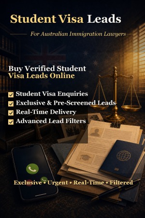 student visa leads for australian lawyers
