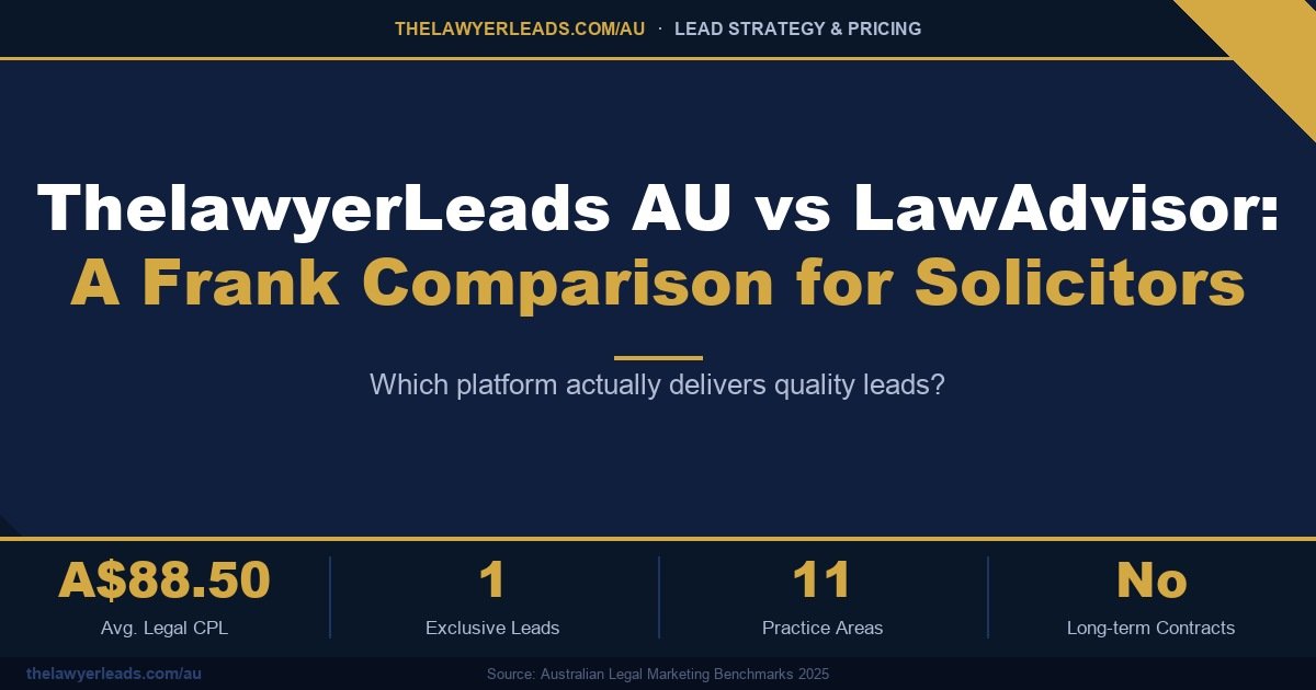 ThelawyerLeads AU vs LawAdvisor: A Frank Comparison for Solicitors