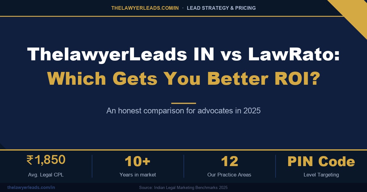 ThelawyerLeads IN vs LawRato: Which Gets You Better ROI?