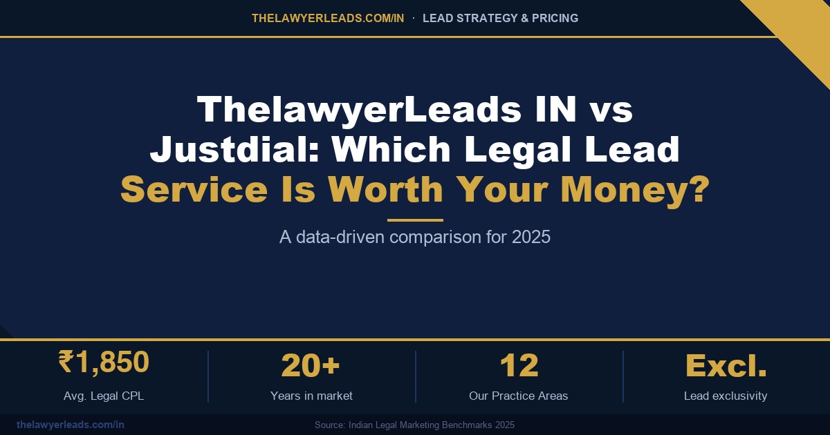 ThelawyerLeads IN vs Justdial: Which Legal Lead Service Is Worth Your Money?