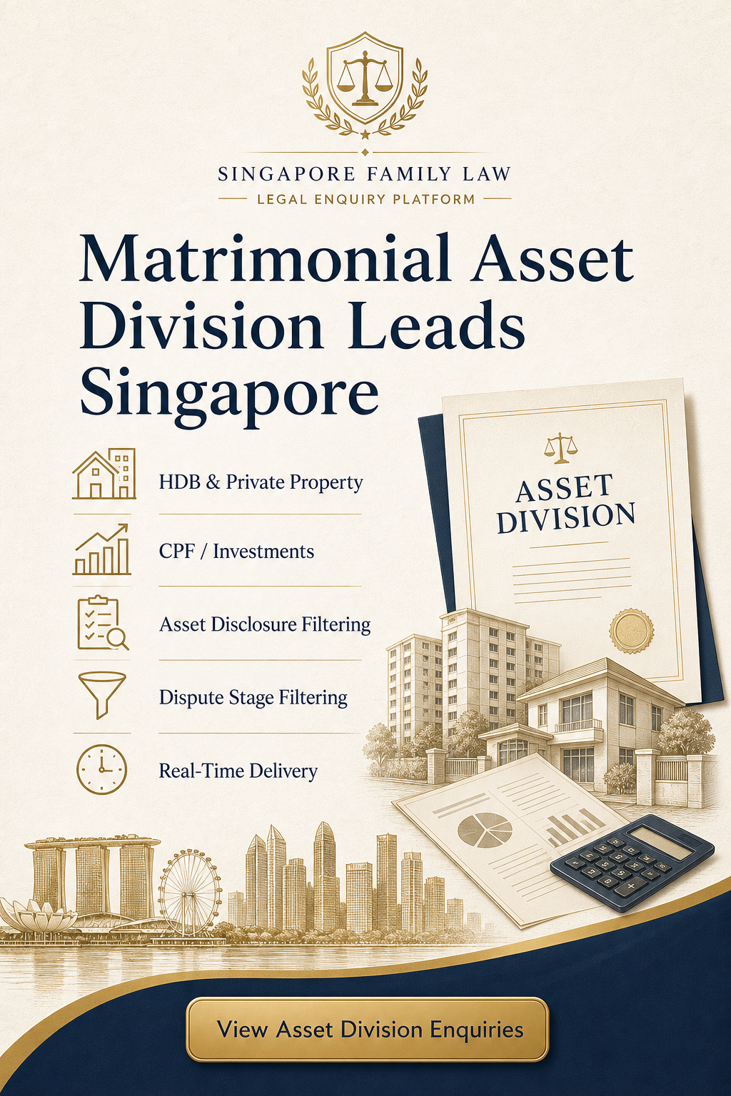 Matrimonial Asset Division Leads Singapore legal leads