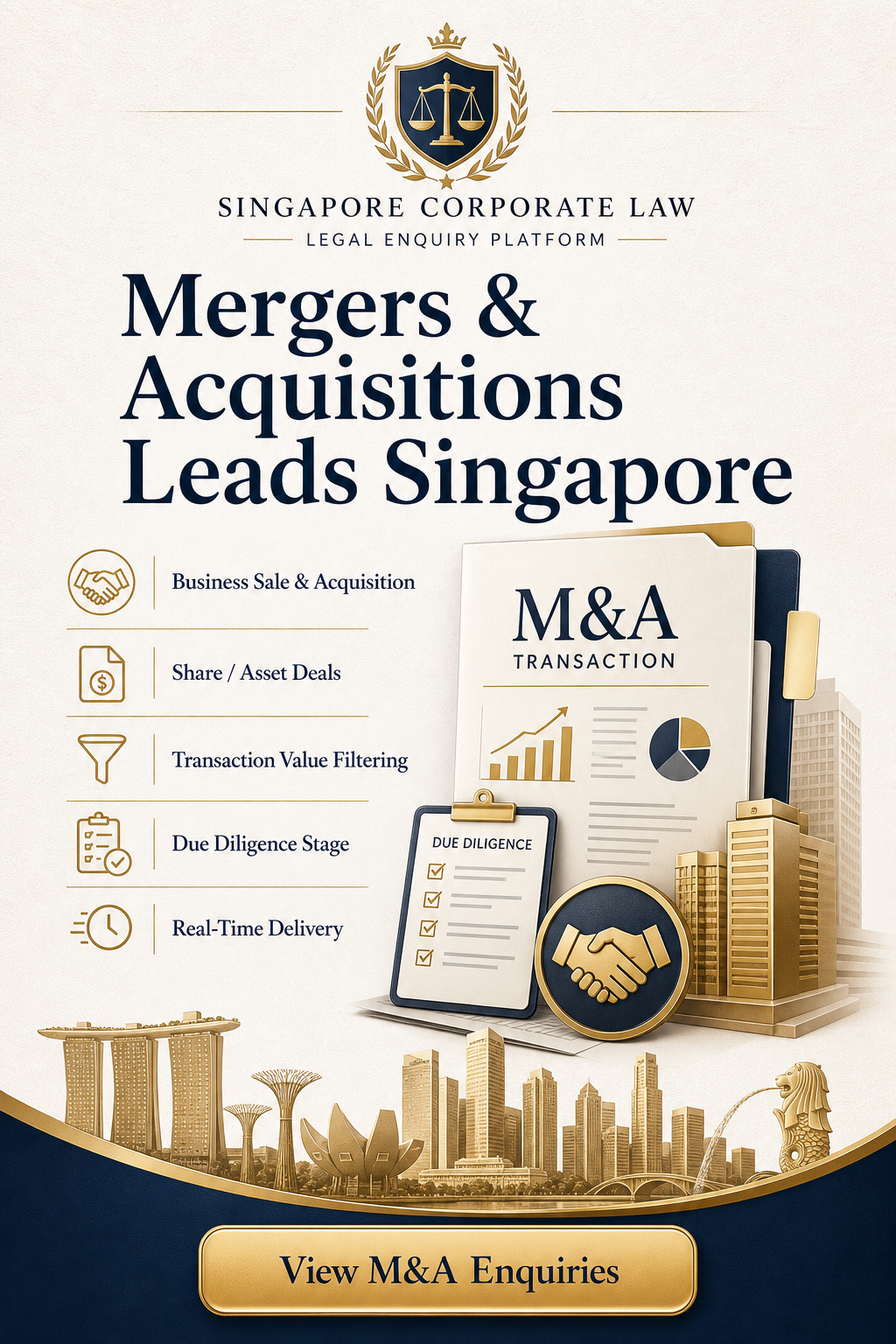 Mergers & Acquisitions (M&A) Leads Singapore legal leads