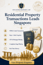 Residential Property Transactions Leads Singapore legal leads