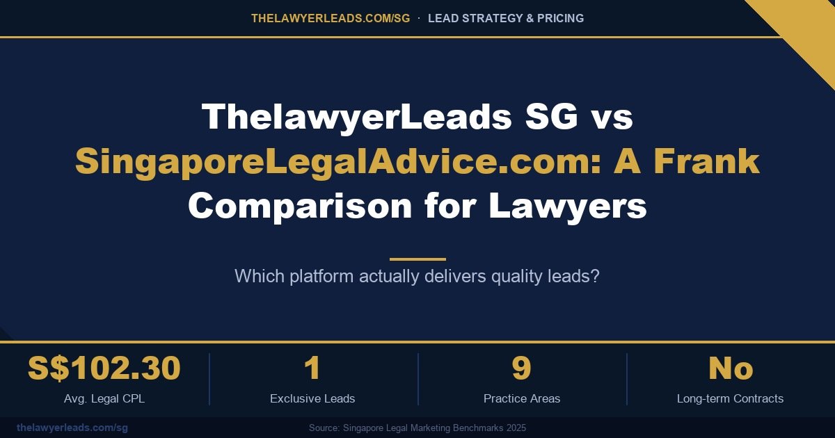 ThelawyerLeads SG vs SingaporeLegalAdvice.com: A Frank Comparison for Lawyers
