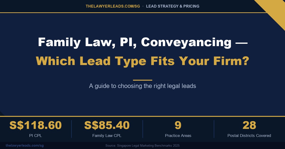 Family Law, PI, Conveyancing — Which Lead Type Fits Your Firm?