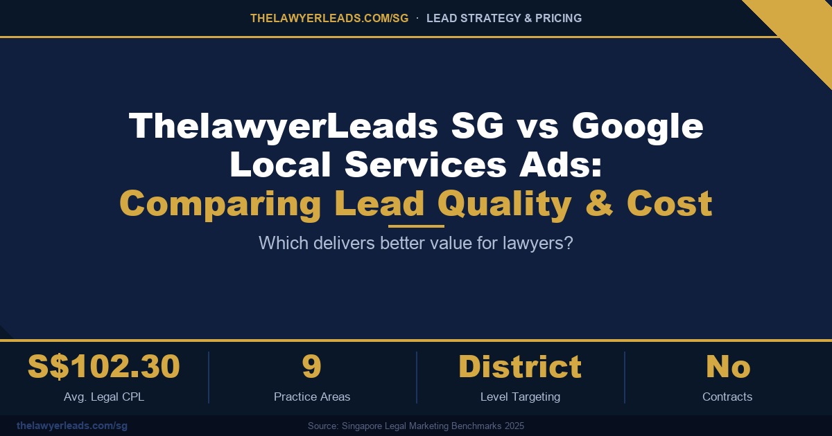 ThelawyerLeads SG vs Google Local Services Ads: Comparing Lead Quality and Cost Per Case