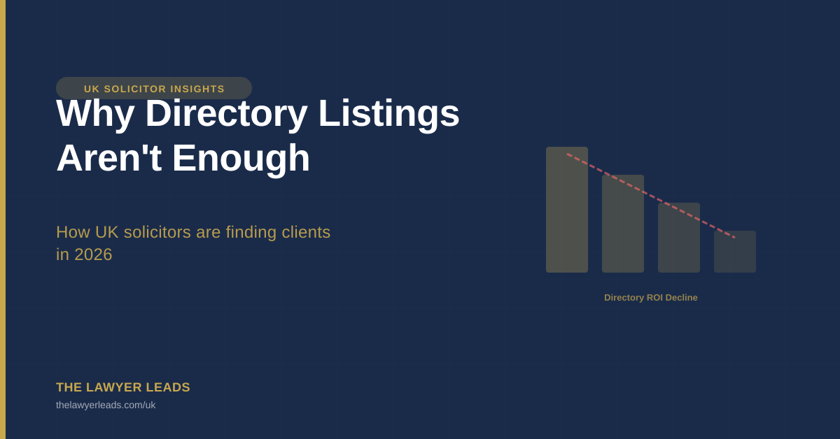 Why Directory Listings Aren’t Enough: How UK Solicitors Are Finding Clients in 2026