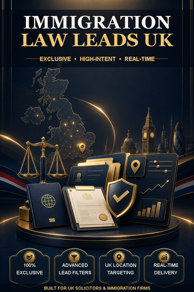 Immigration Law Leads UK exclusive high-intent real-time leads