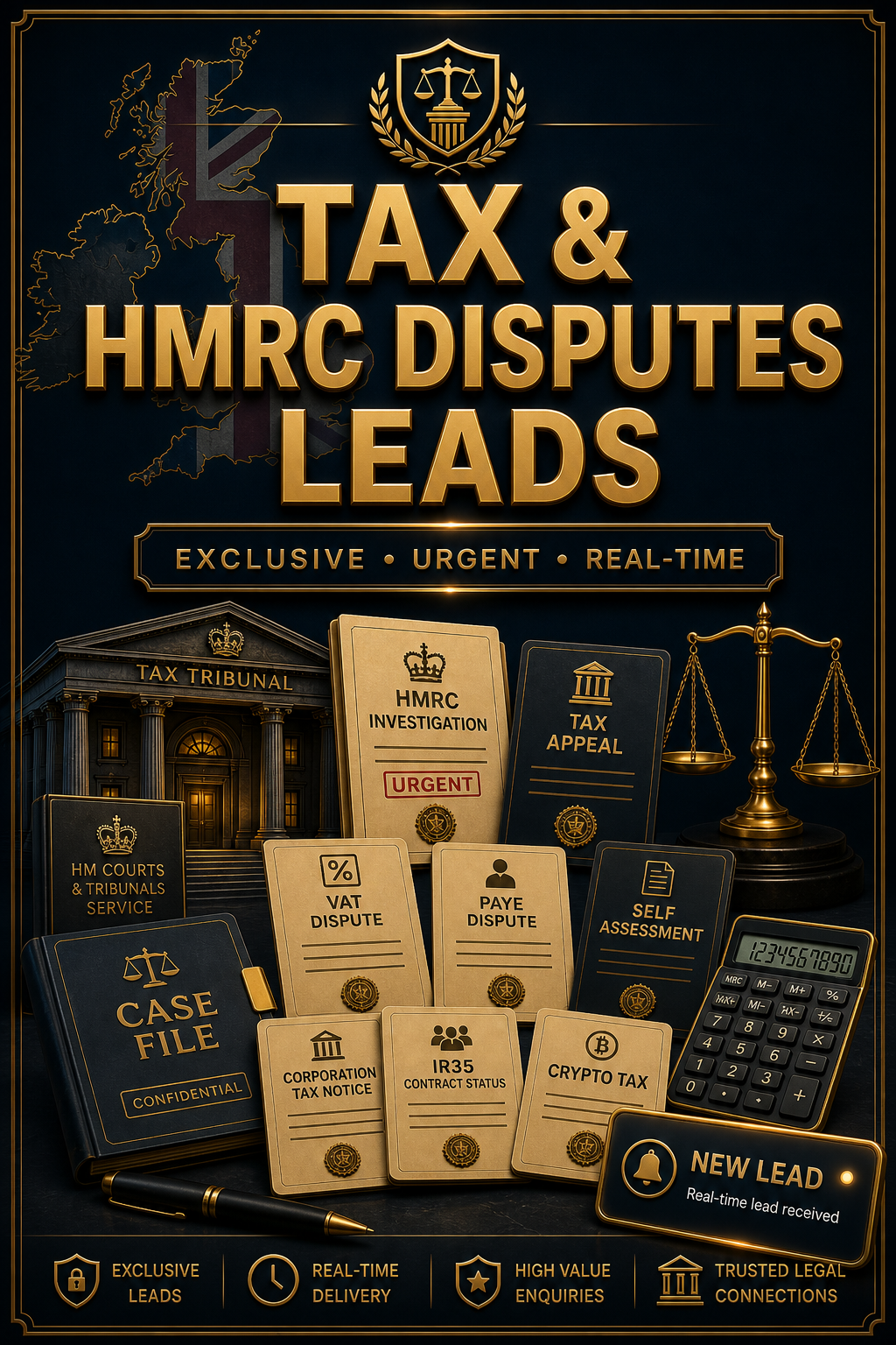 Exclusive Tax and HMRC Disputes Leads for solicitors