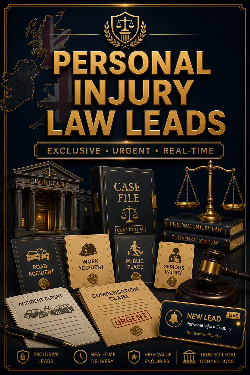 Exclusive Personal Injury Law Leads for solicitors
