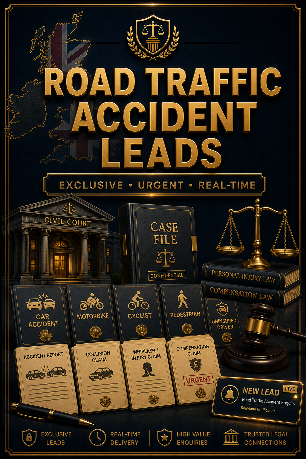 Exclusive Road Traffic Accident Leads for solicitors