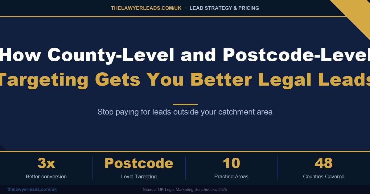 How County-Level and Postcode-Level Targeting Gets You Better Legal Leads