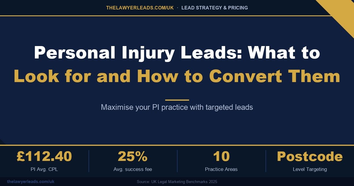 Personal Injury Leads: What to Look for and How to Convert Them
