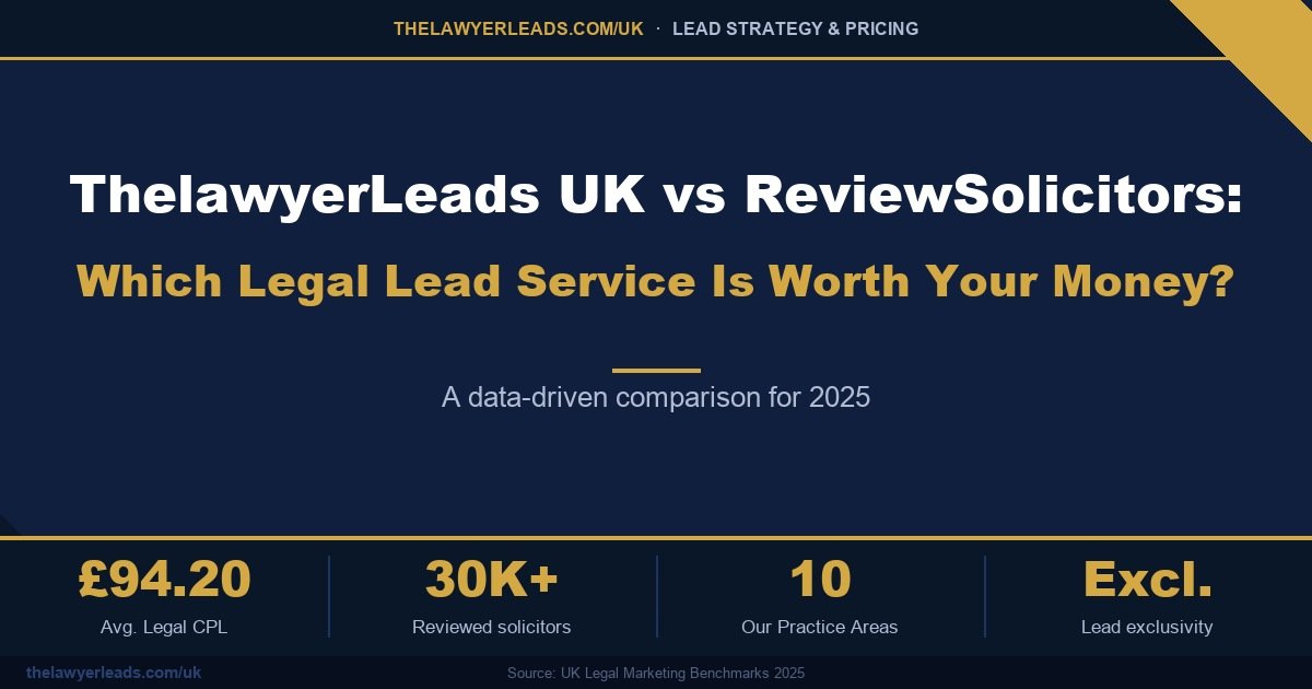 ThelawyerLeads UK vs ReviewSolicitors: Which Legal Lead Service Is Worth Your Money?