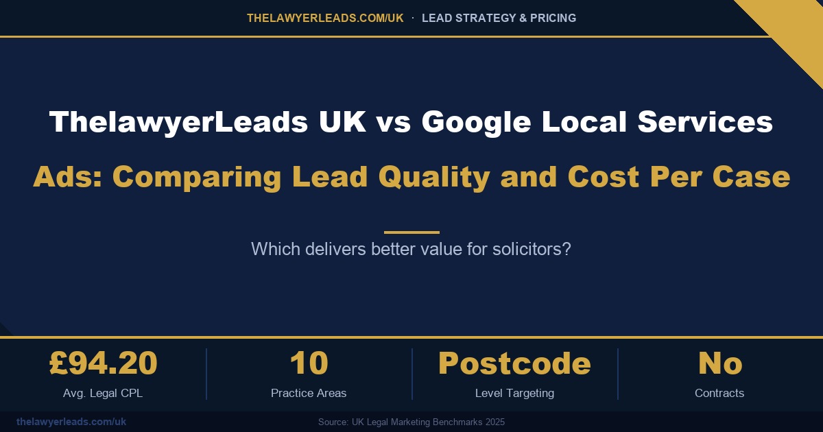 ThelawyerLeads UK vs Google Local Services Ads: Comparing Lead Quality and Cost Per Case