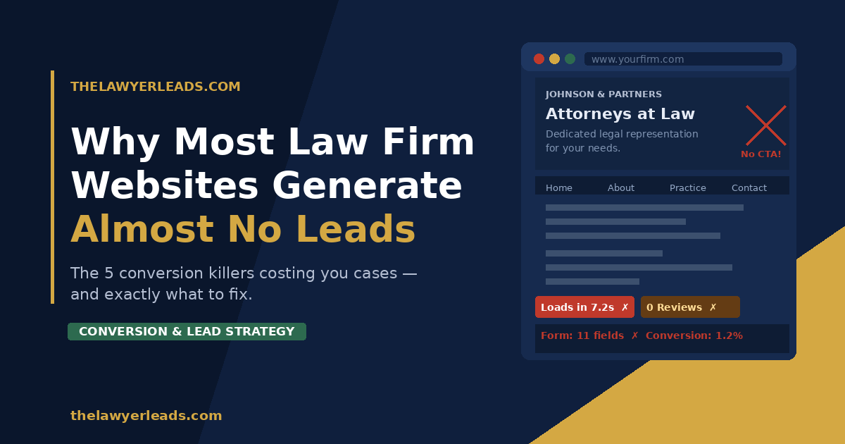 Why Most Law Firm Websites Generate Almost No Leads
