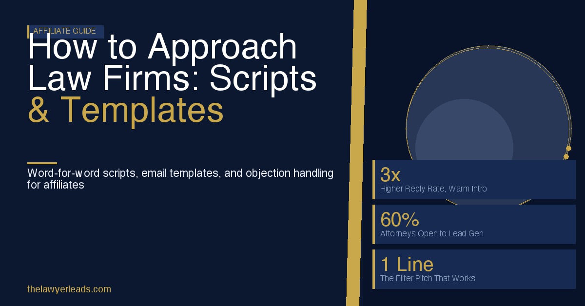 How to Approach Law Firms About Legal Lead Generation: Scripts & Templates
