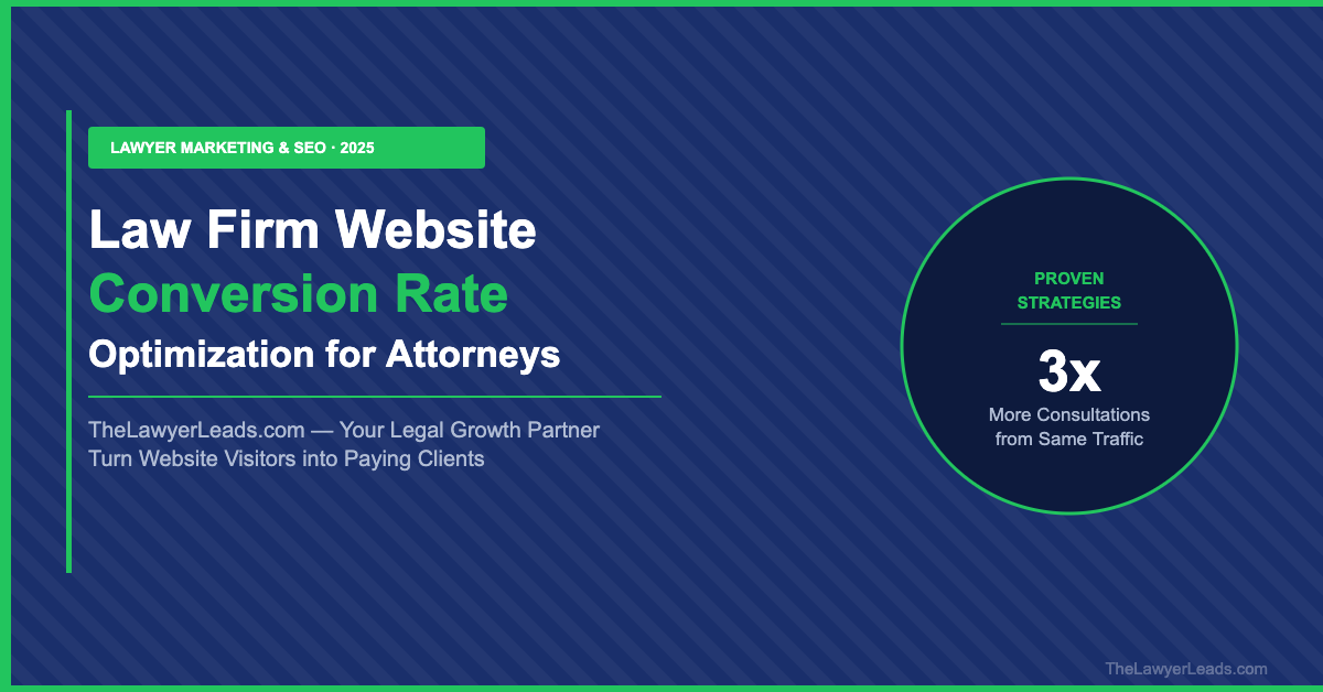 Law Firm Website Conversion Rate Optimization: Turn Clicks into Clients in 2025