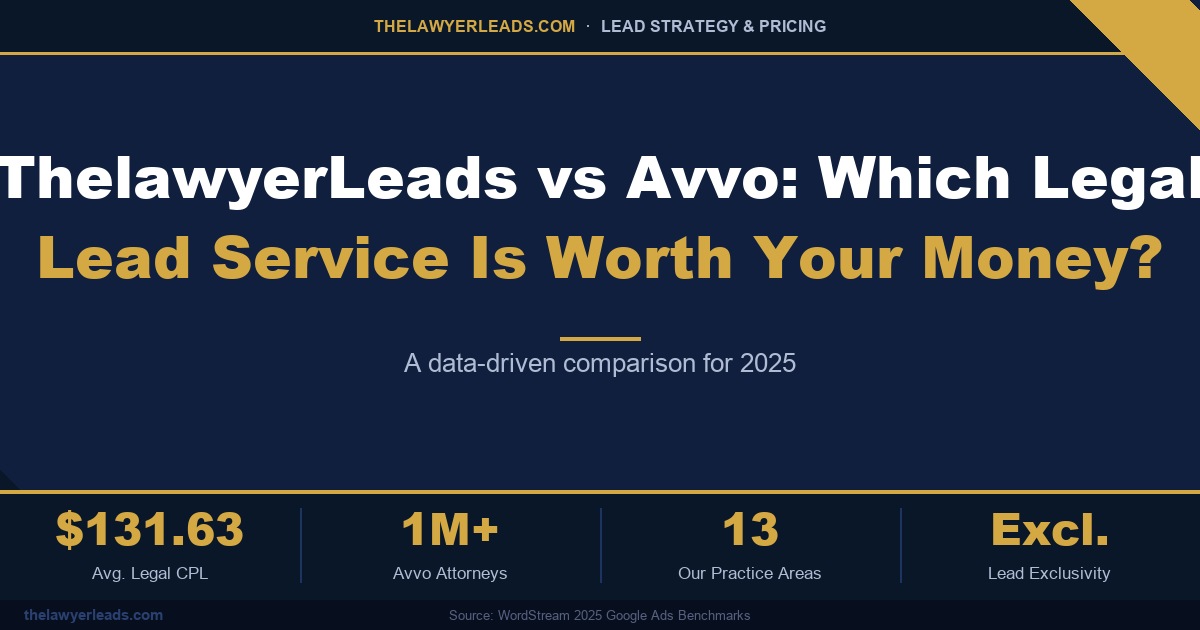 ThelawyerLeads vs Avvo: Which Legal Lead Service Is Worth Your Money?
