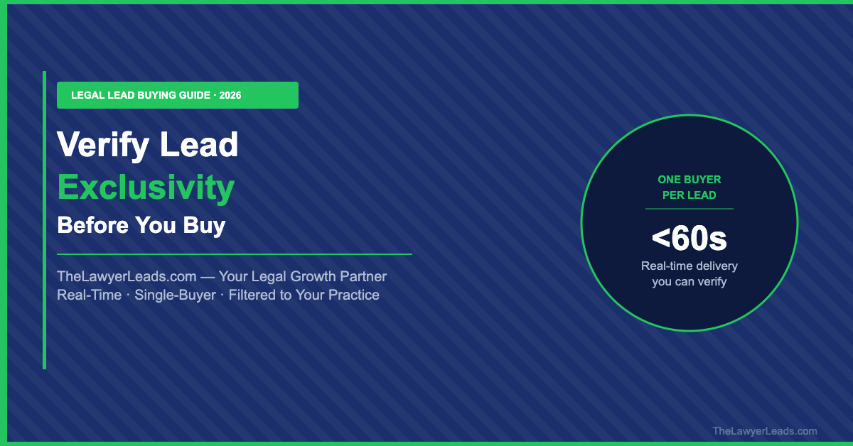 How to Verify Legal Lead Exclusivity Before You Buy (And Why Most Firms Get It Wrong)