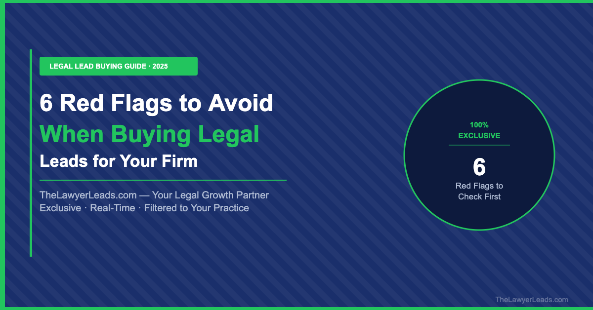 6 Red Flags to Avoid When Buying Legal Leads for Your Firm