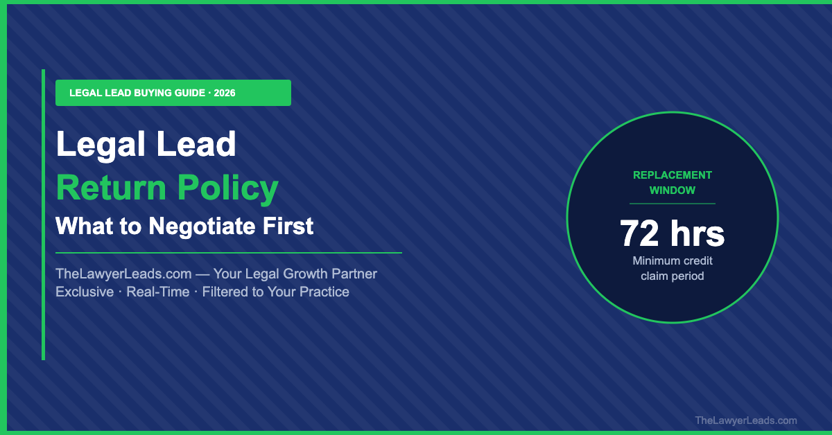 Legal Lead Return Policy: What Attorneys Should Negotiate Before Signing