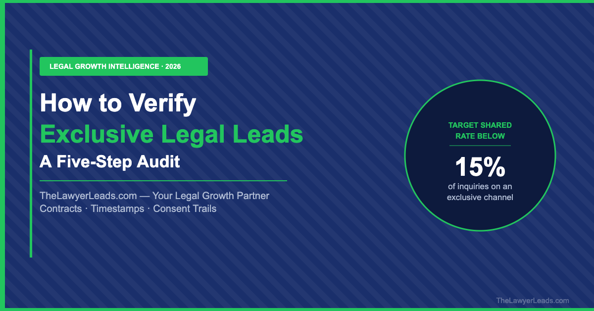 How to Verify Exclusive Legal Leads: A Five-Step Audit Before You Trust the Label