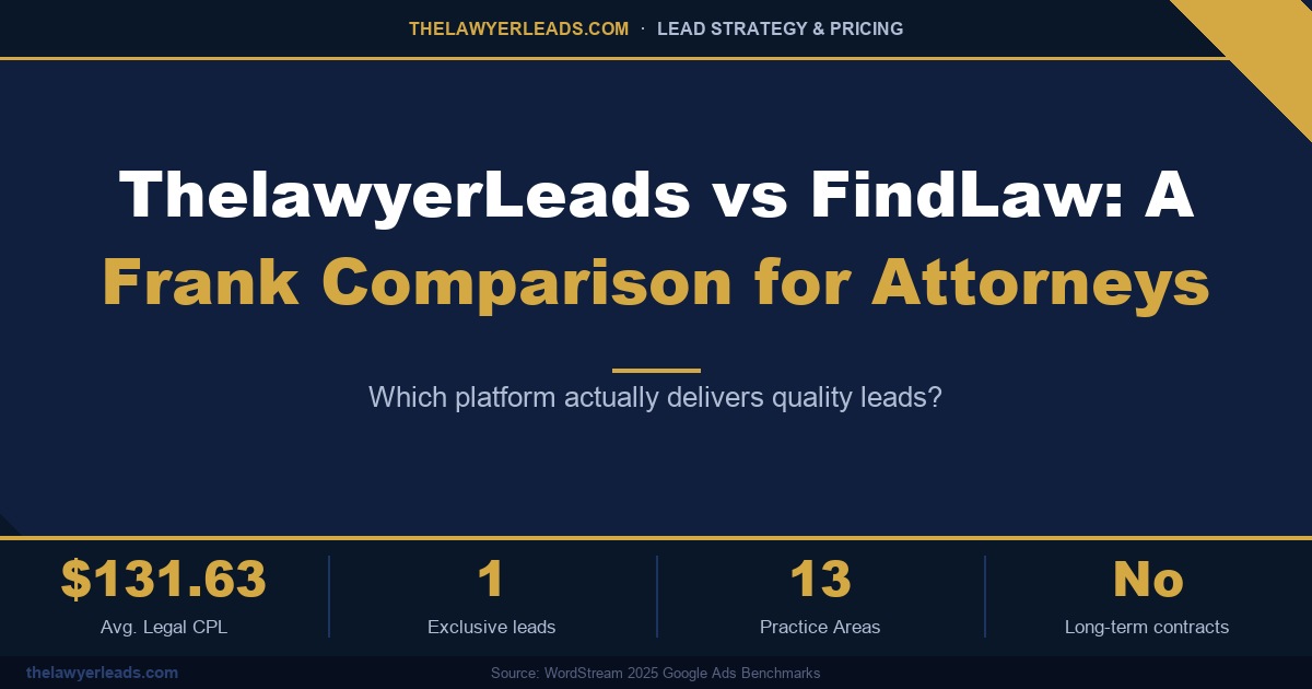 ThelawyerLeads vs FindLaw: A Frank Comparison for Attorneys