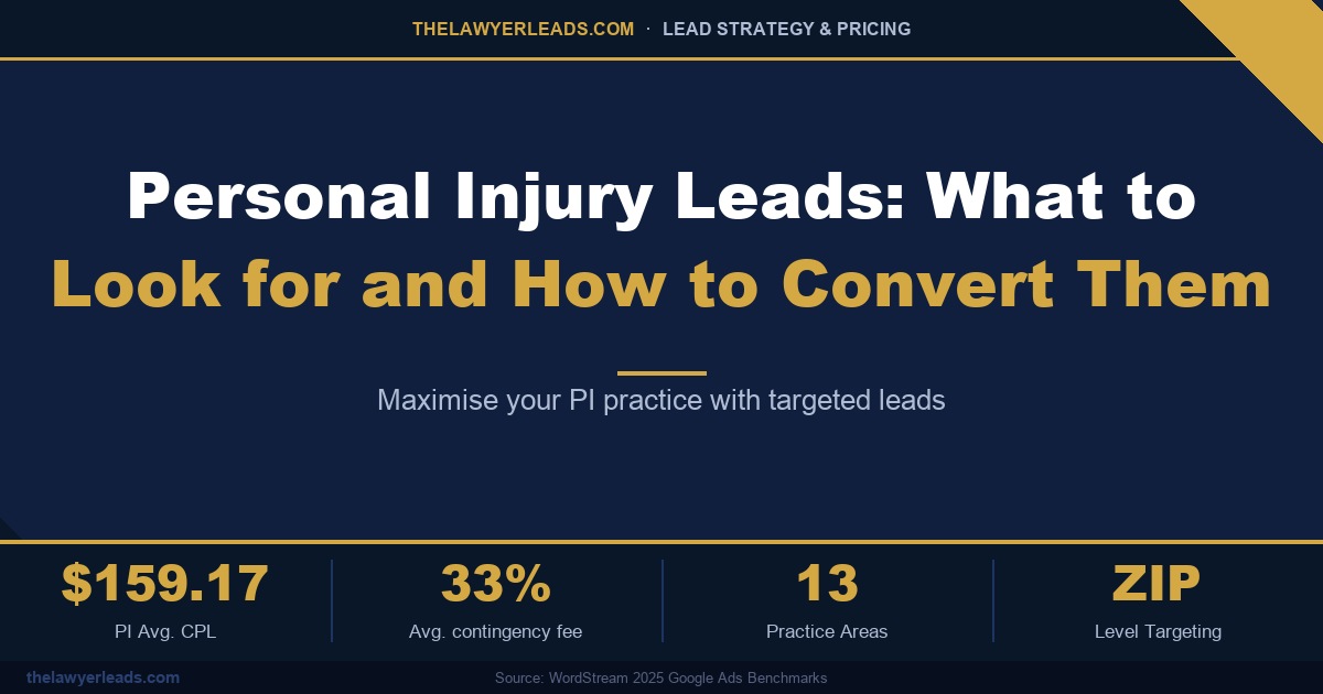 Personal Injury Leads: What to Look for and How to Convert Them